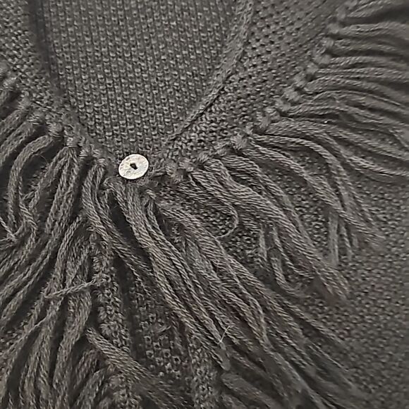 PERU FIBRAS FRINGE CARDIGAN SWEATER L - Picture 6 of 7